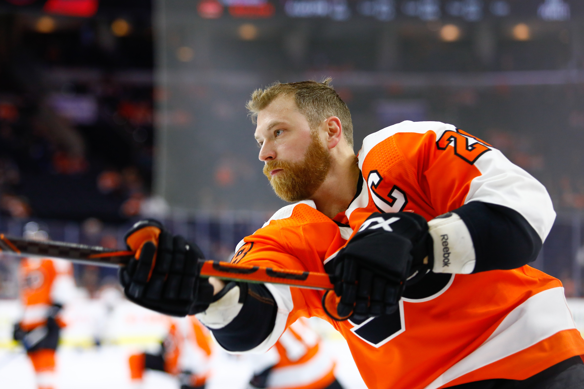 Sean Couturier Philadelphia Flyers Autographed Orange Reebok