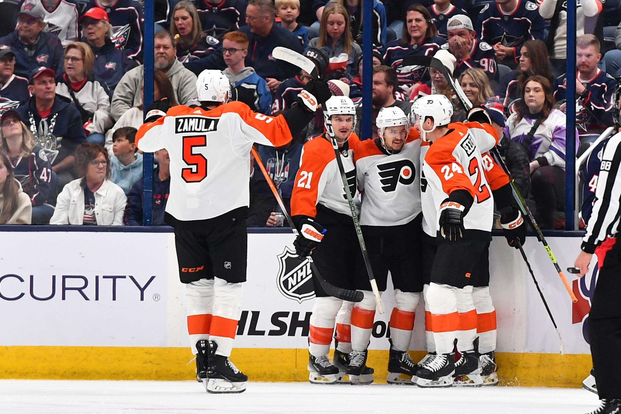 Travis Konecny scores twice as Flyers top Jackets in opener - The Rink Live