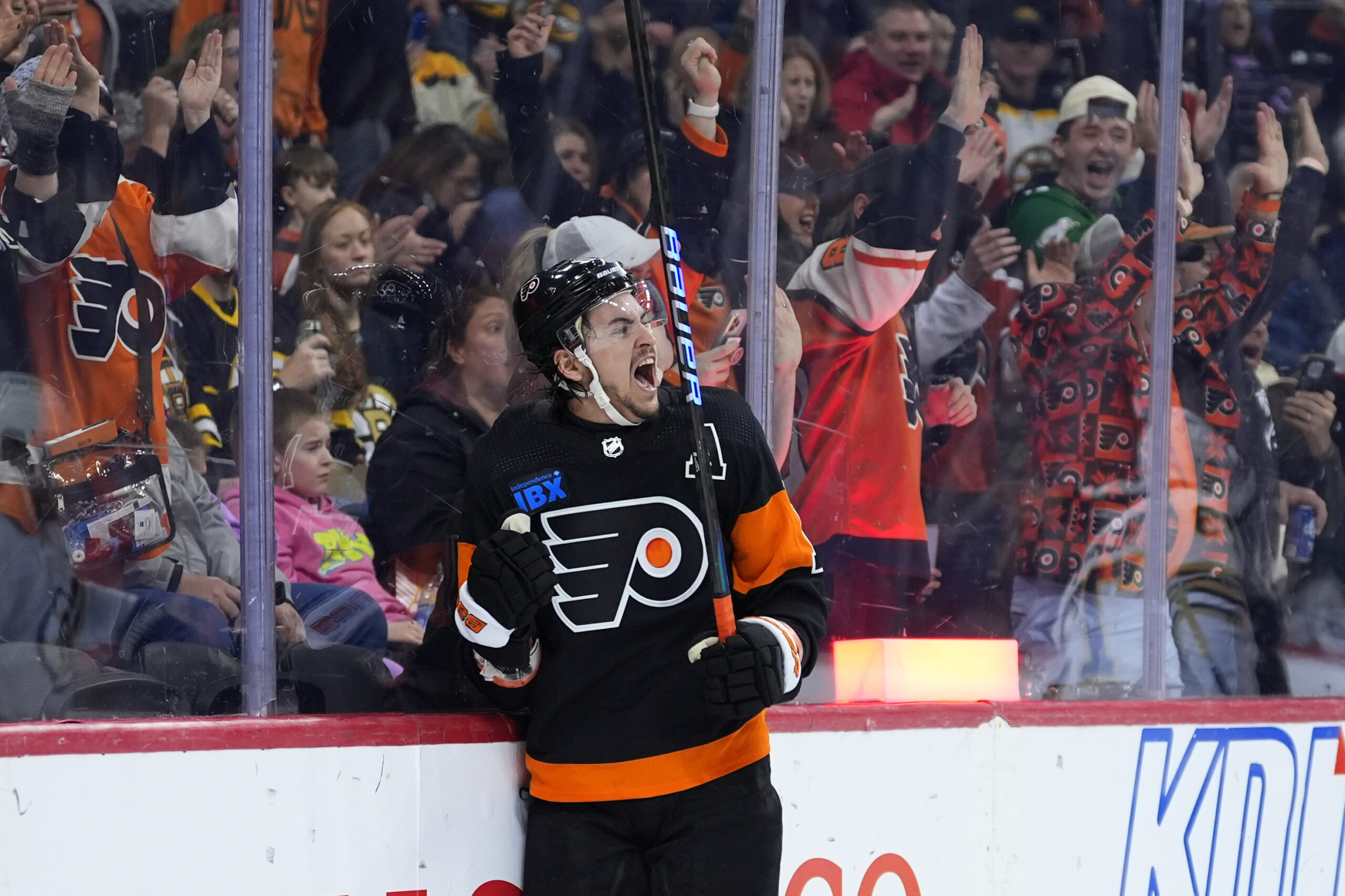 Philadelphia Flyers' Travis Konecny (AP Photo/Matt Slocum)