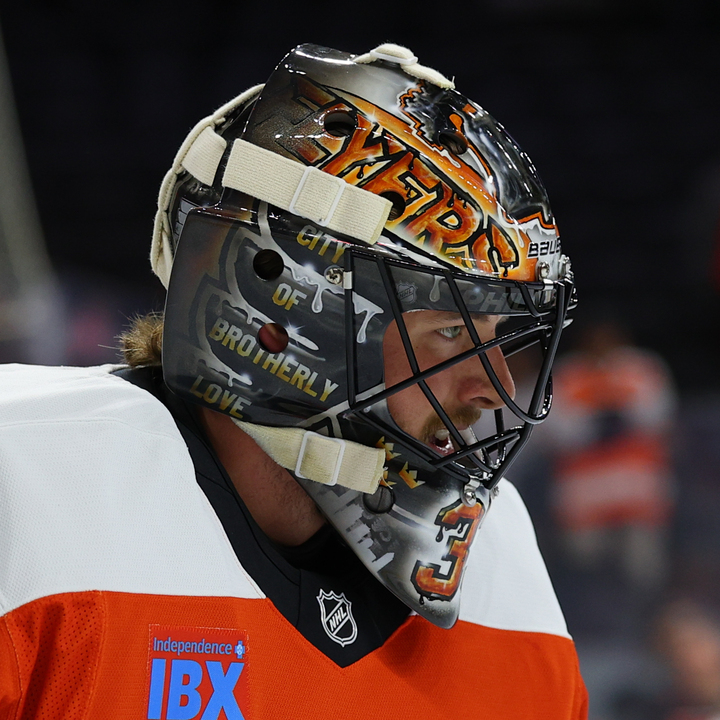 Flyers' Sam Ersson (Heather Cattai/Heather Barry Images, LLC)