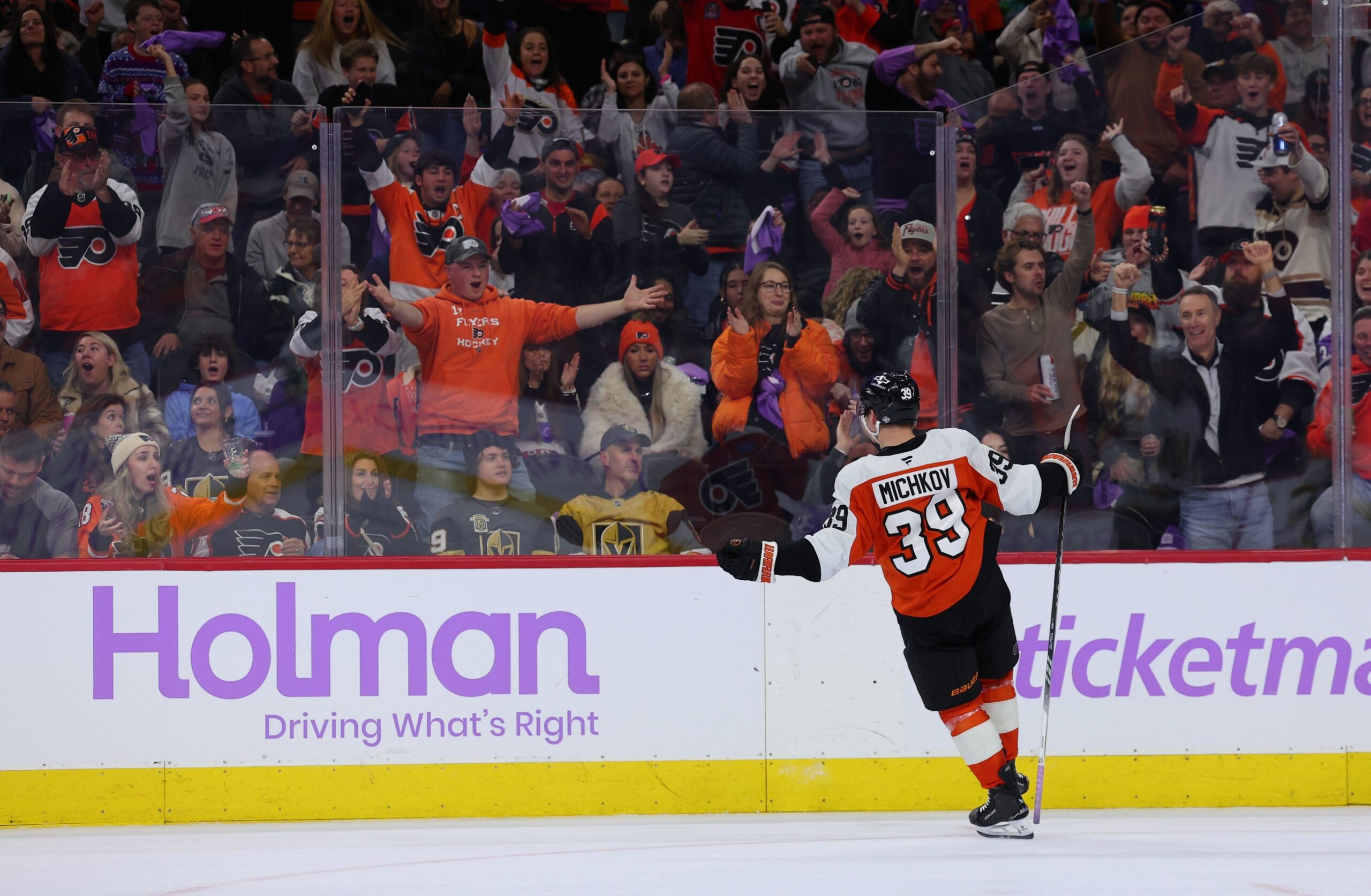 Philadelphia Flyers' Matvei Michkov (Heather Cattai/Heather Barry Images, LLC)