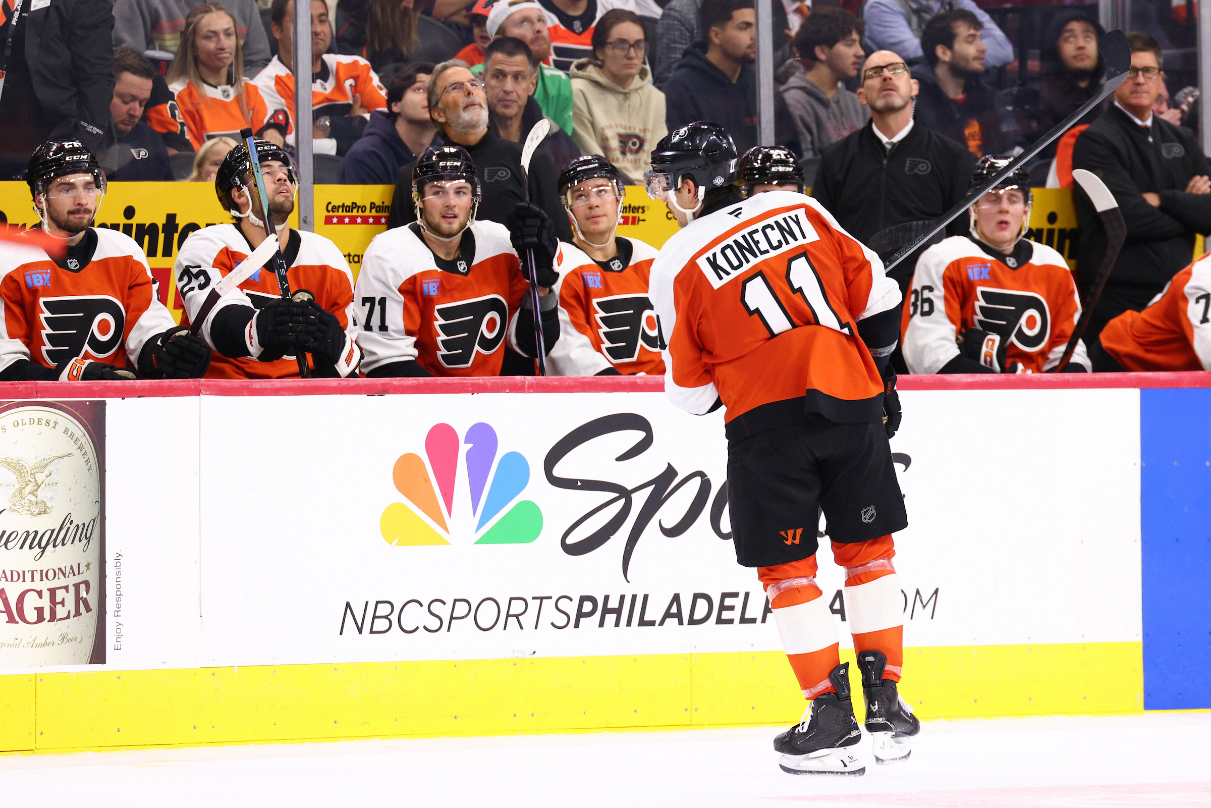 Philadelphia Flyers' Travis Konecny (Heather Cattai/Heather Barry Images, LLC)